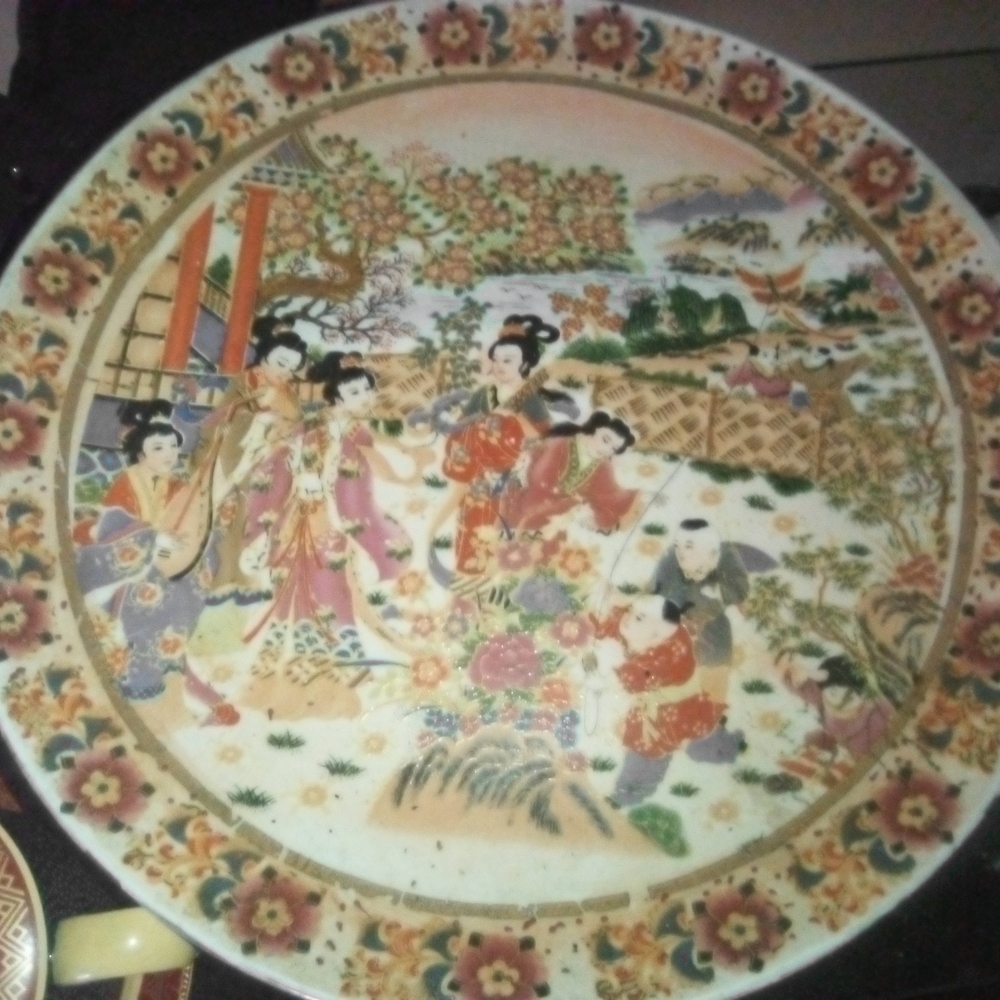 Decorative Multicolor Porcelain Plate